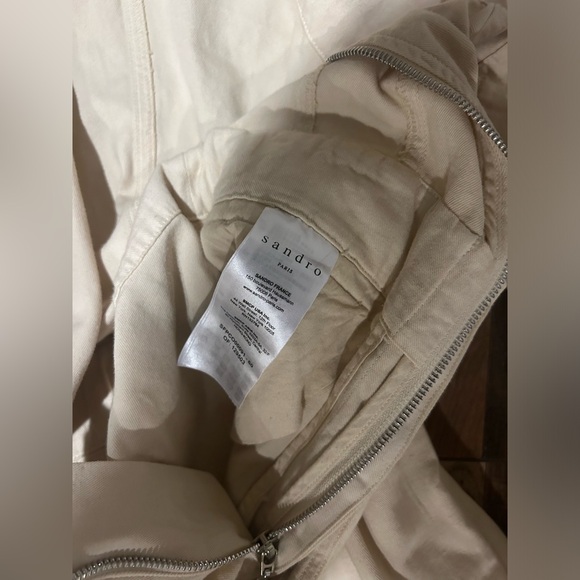 Sandro Paris Pleated cotton and linen-blend twill playsuit - Picture 3 of 12